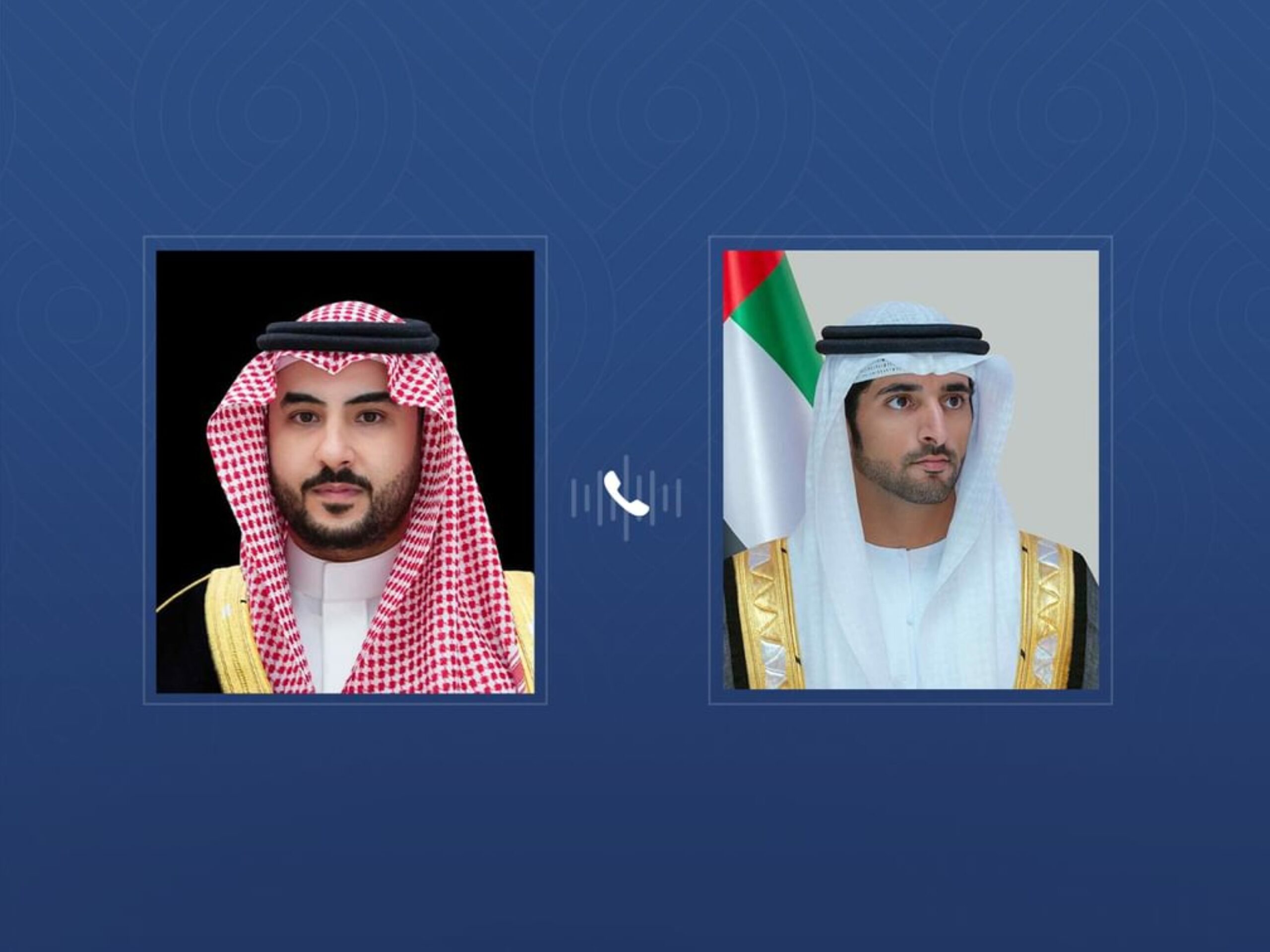 Hamdan Bin Mohammed, Saudi Defence Minister Khalid Bin Sa…