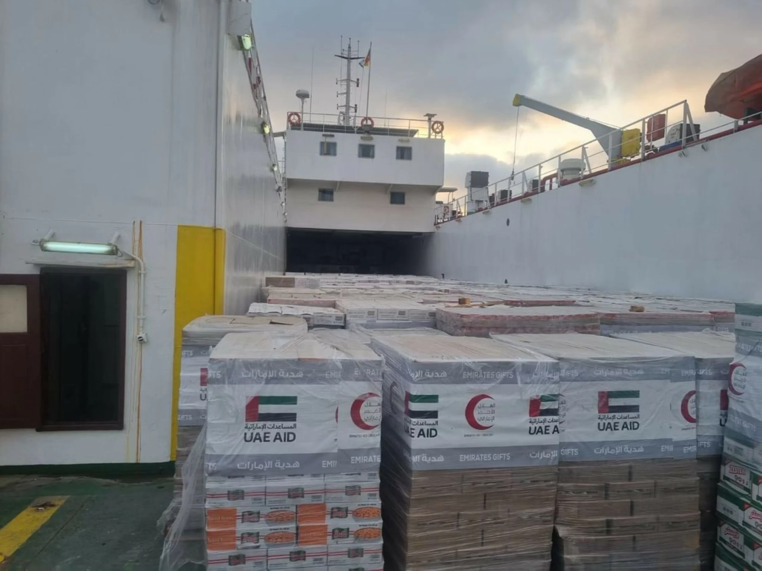 First aid shipment of ‘Humaid Air Bridge’ arrives in Gaza