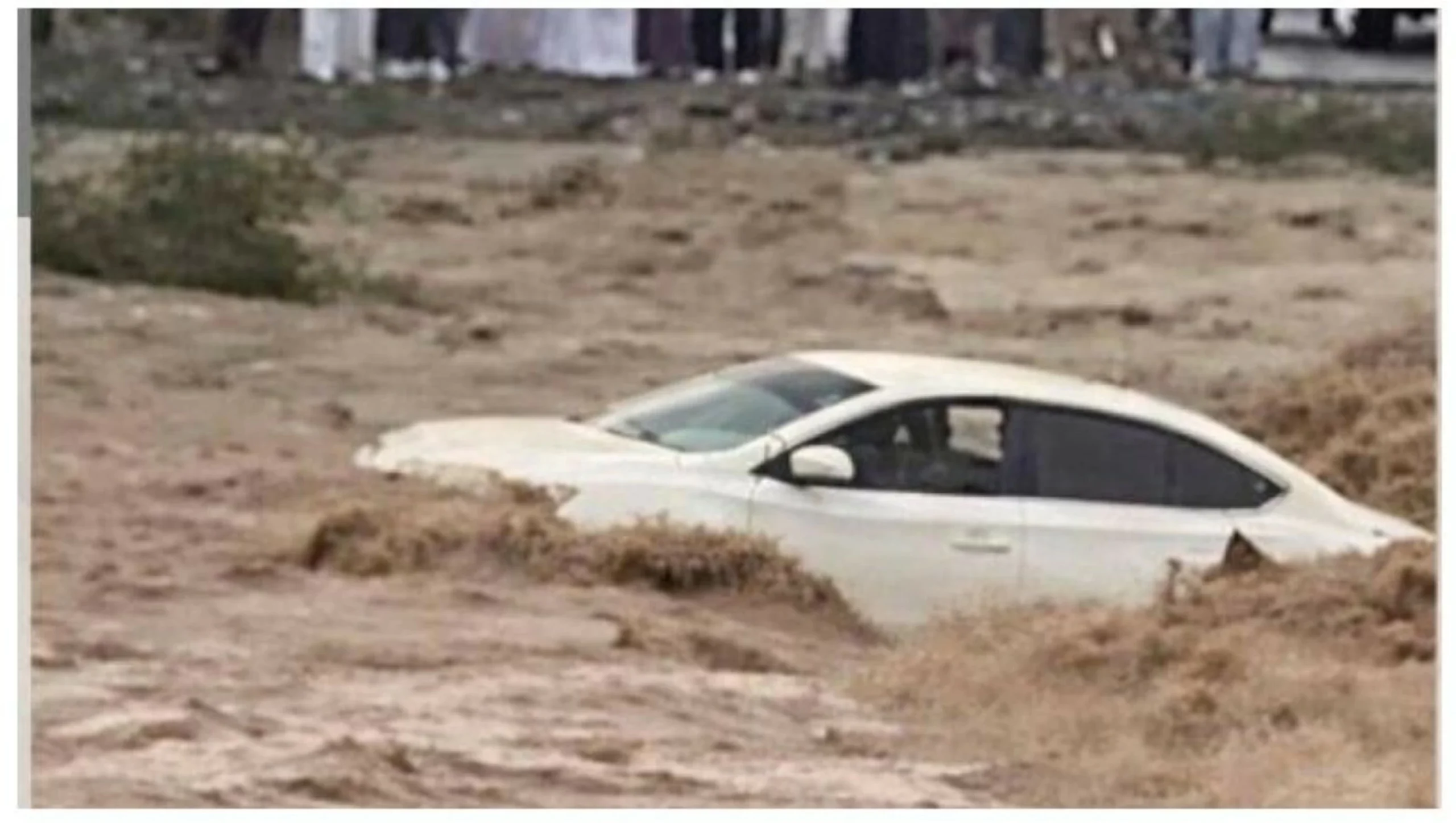 Driver survives before vehicle is swept away in Fujairah valley