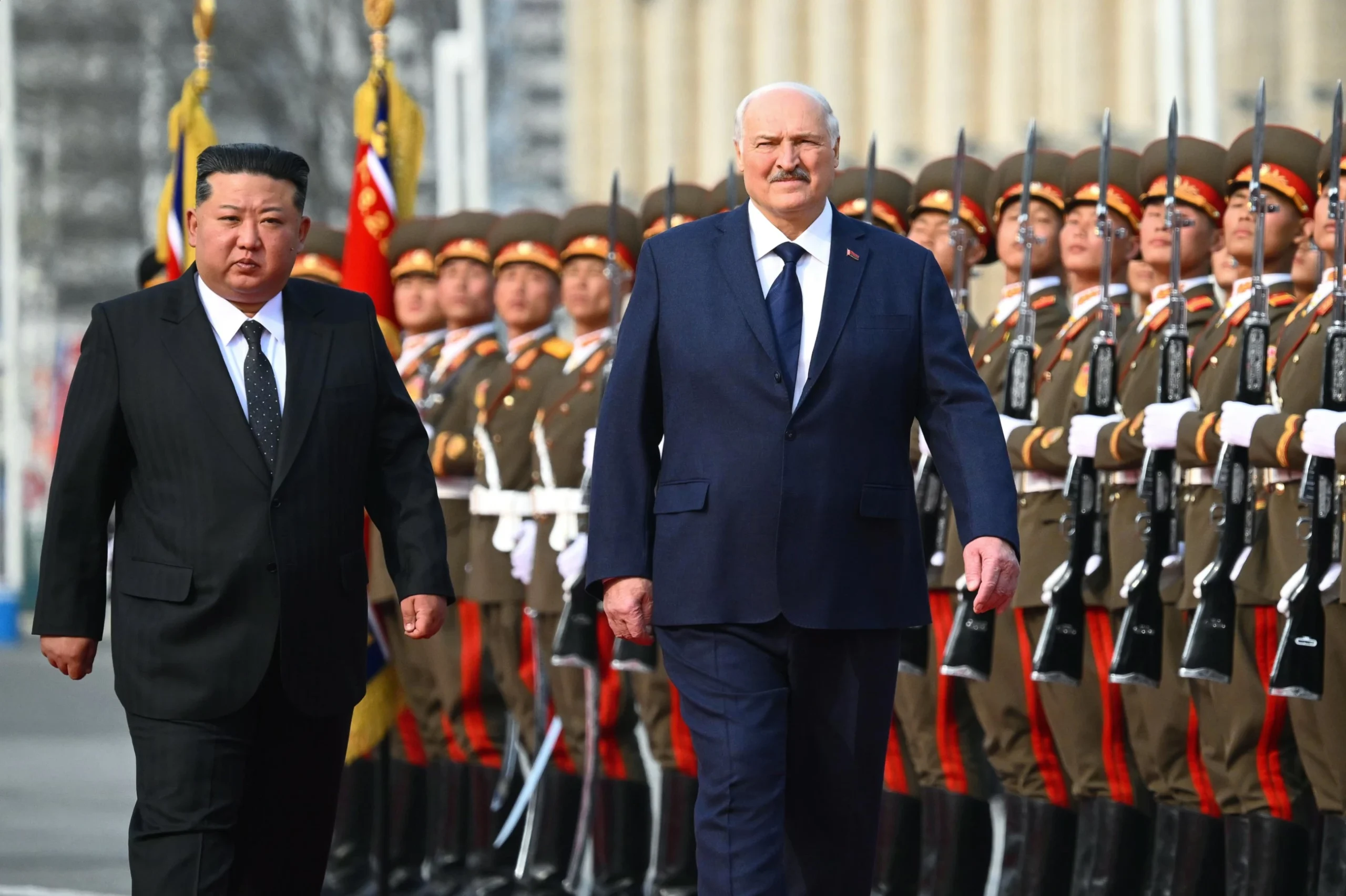 Kim and Lukashenko sign friendship treaty in N. Korea