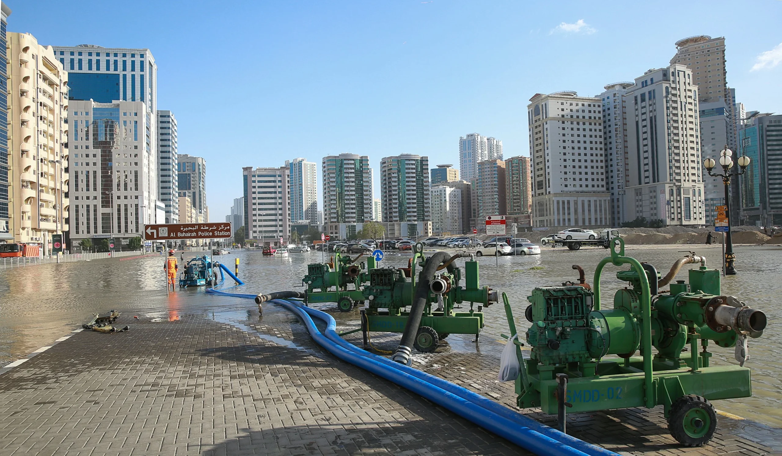 Sharjah successfully removes rainwater from main streets