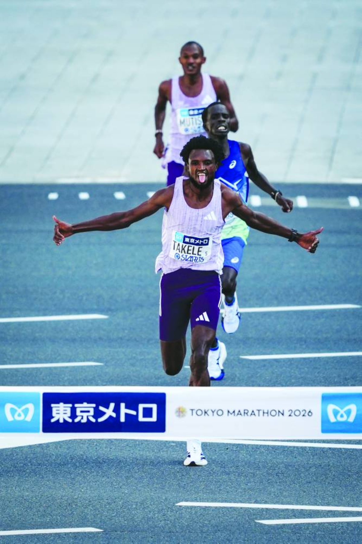 Takele wins Tokyo Marathon after sprint finish