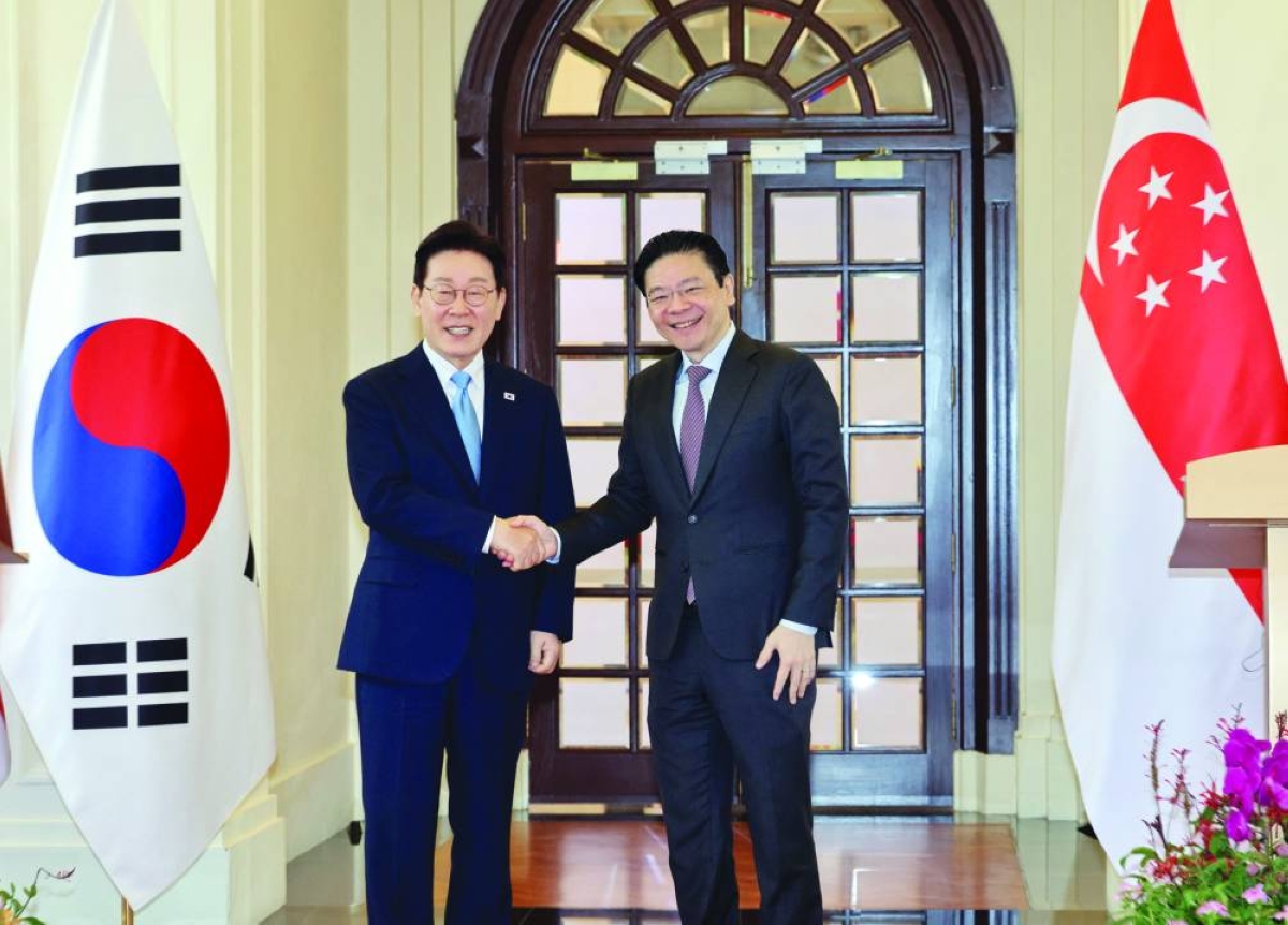 South Korea’s Lee holds summit with Singapore’s Wong on AI, tech co-operation