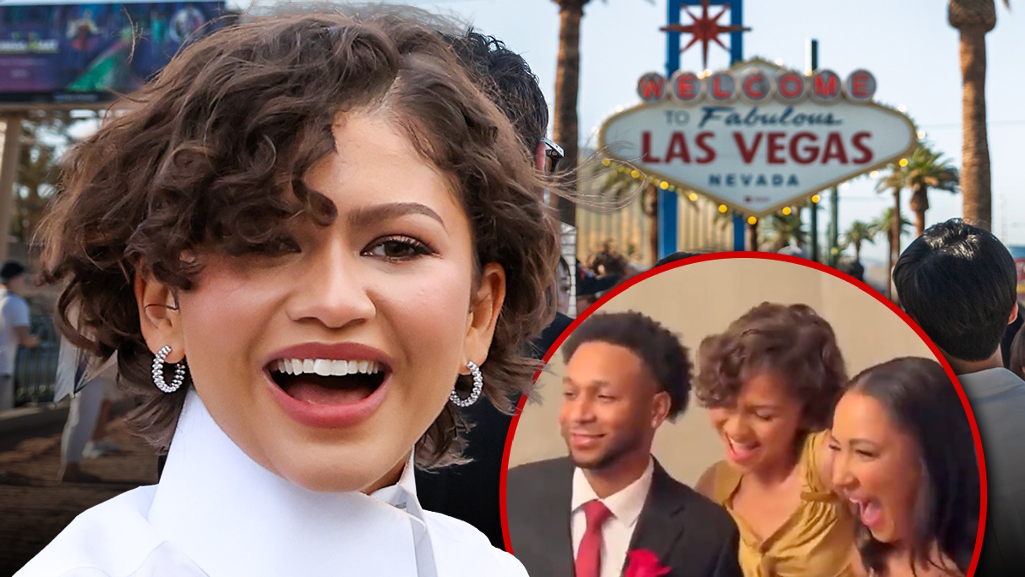 Zendaya Serves As Official Witness at Wedding to Promote New Movie