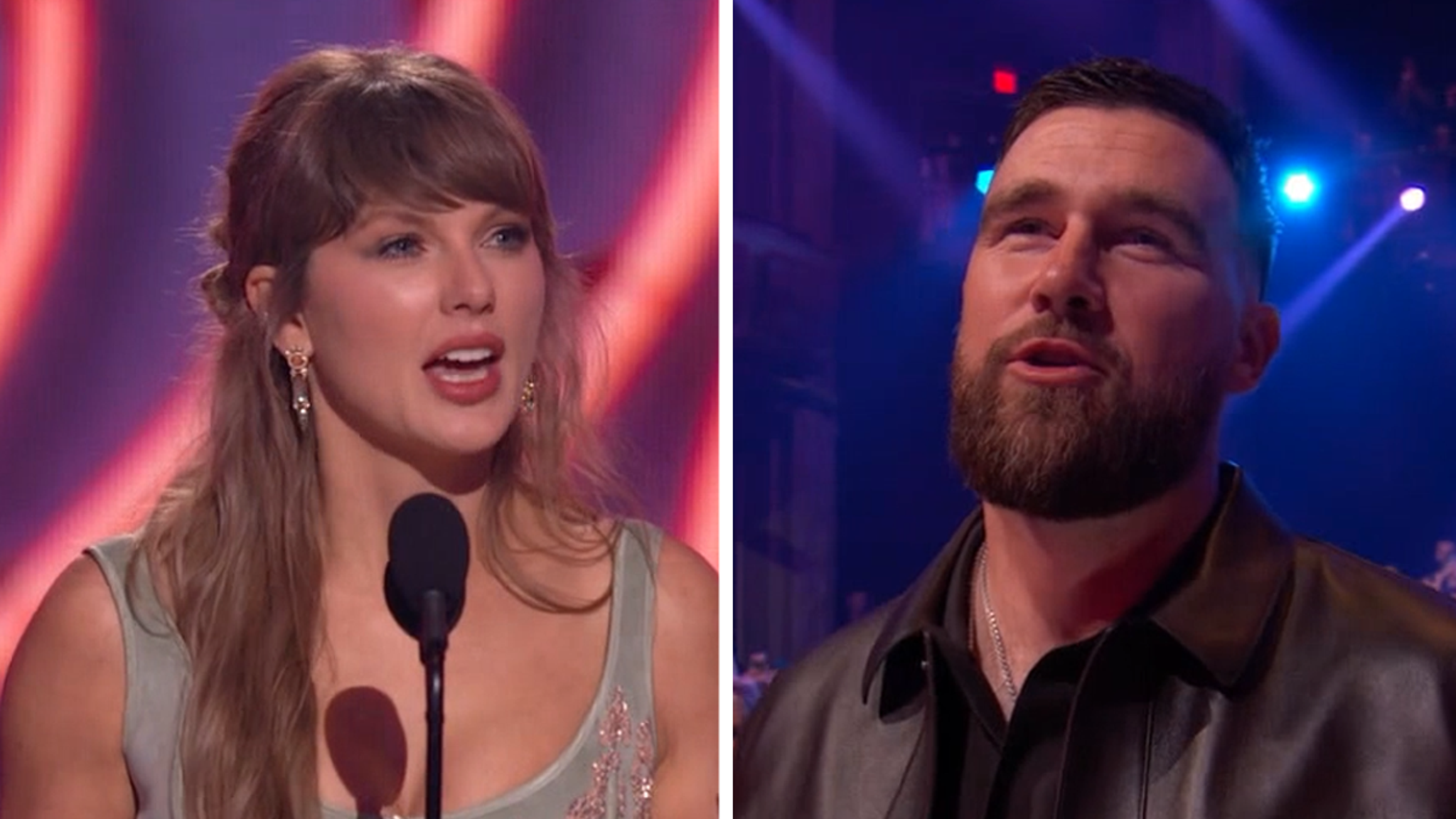 Taylor Swift Shouts Out Fiancé Travis Kelce in iHeartRadio Music Awards Speech