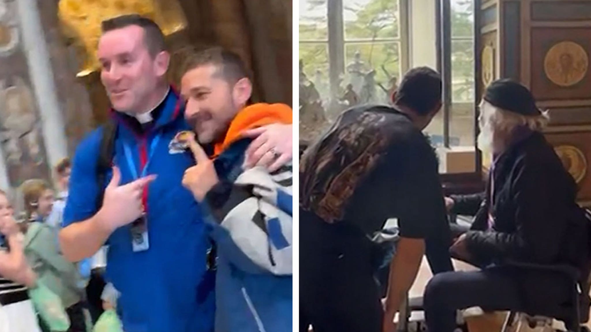 Shia LaBeouf Enjoys Sightseeing Day at Vatican With His Dad, on Video