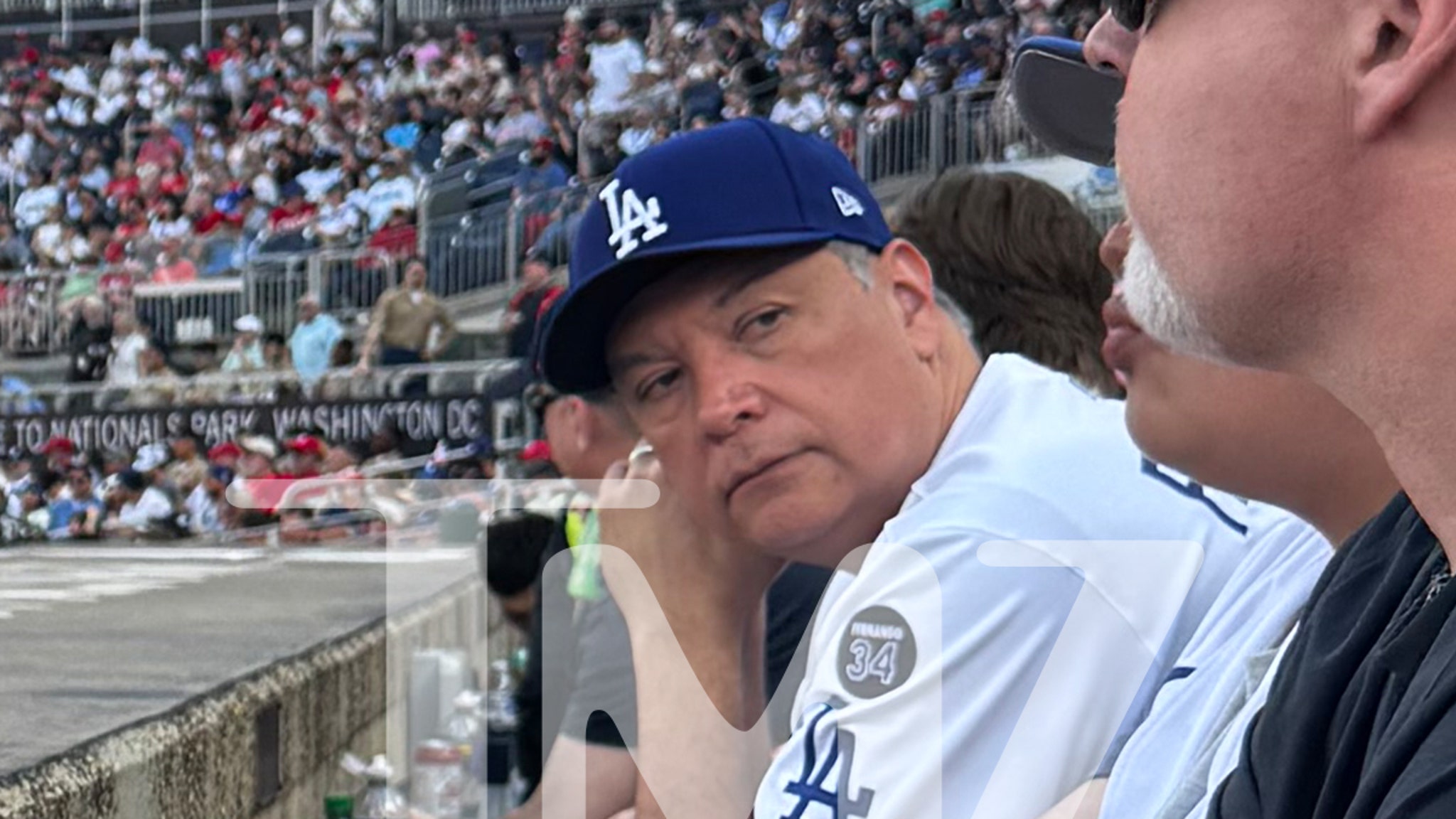 Senator Alex Padilla Takes in Dodgers Game in Washington D.C.