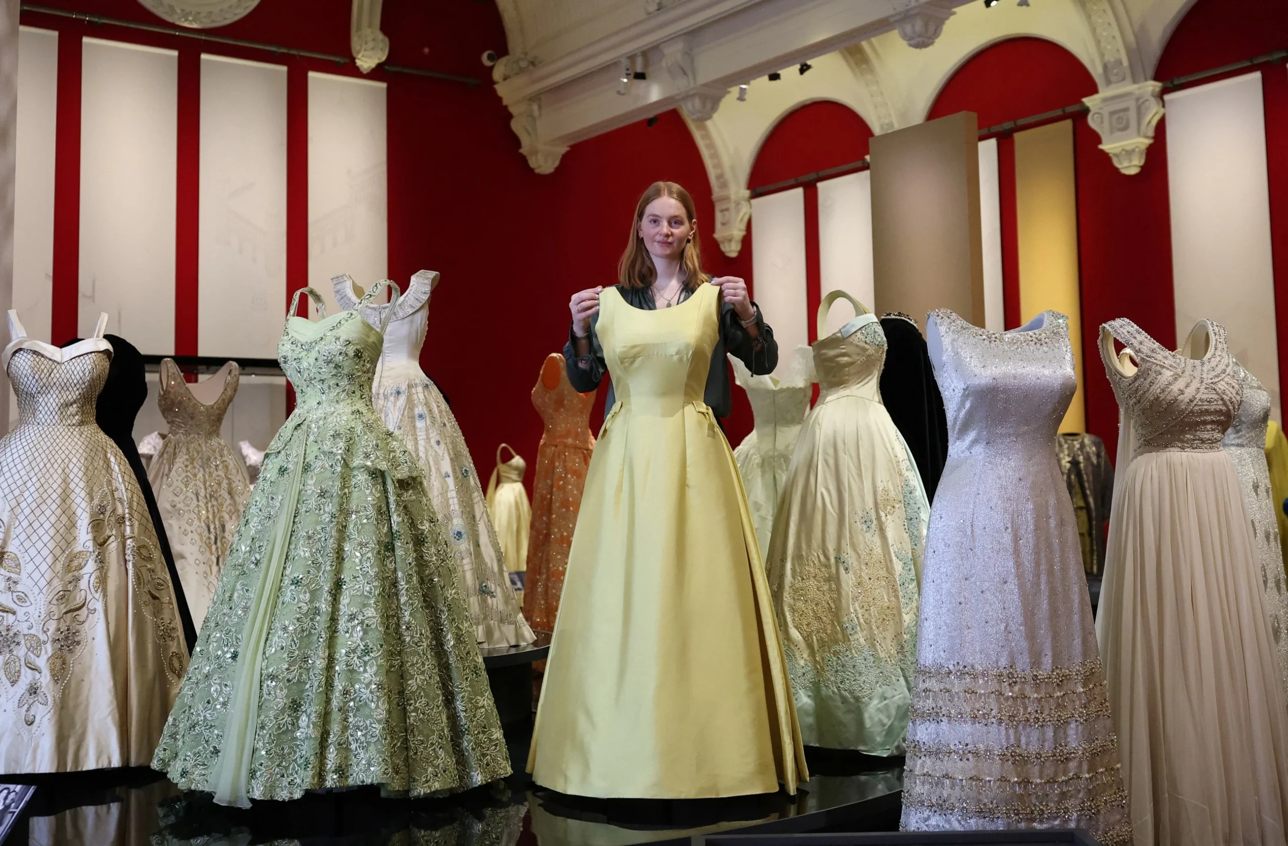 Queen Elizabeth II’s fashion takes centrestage at Buckingham Palace