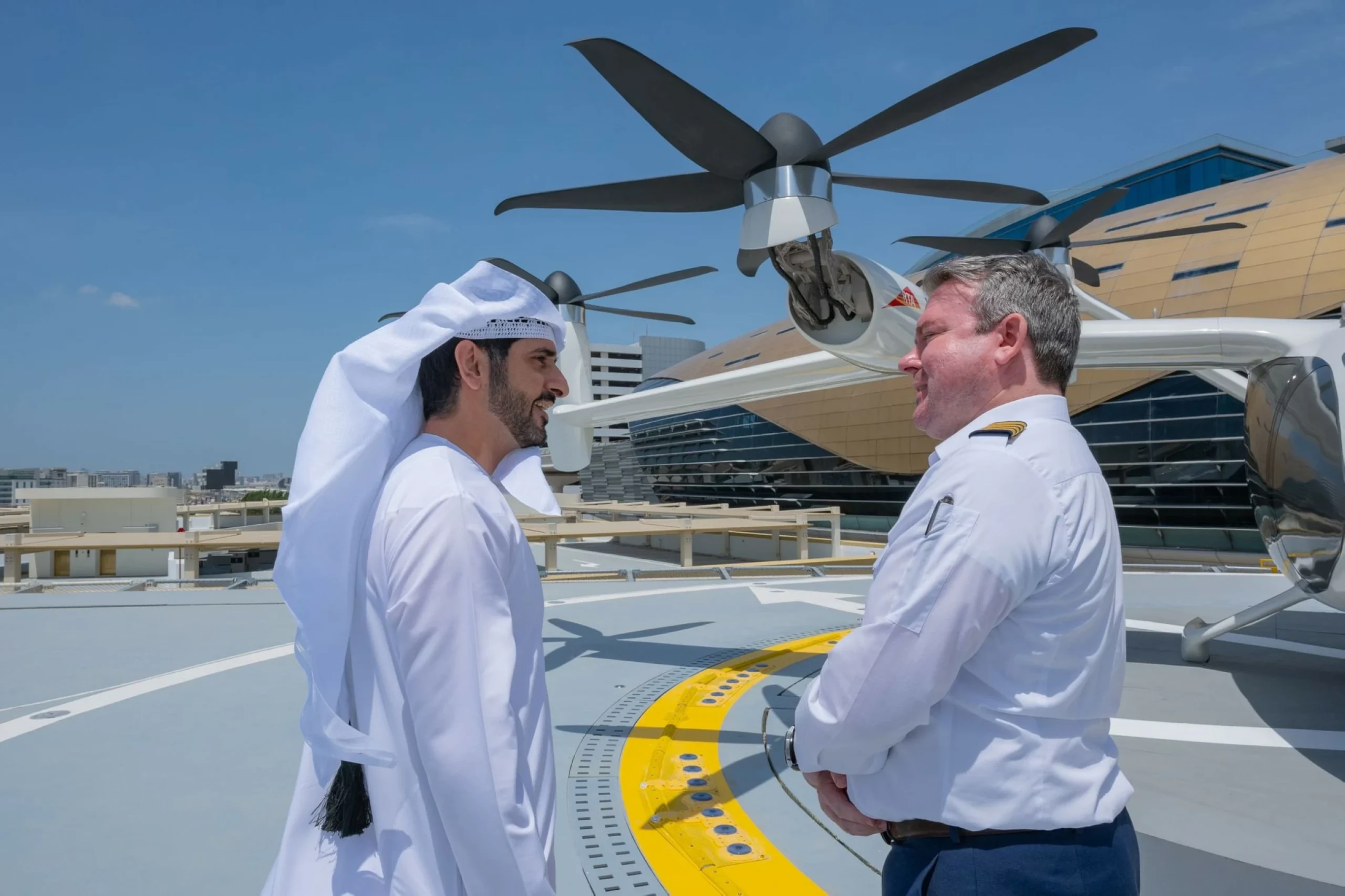 Sheikh Hamdan reviews newly completed Air Taxi Station ne…