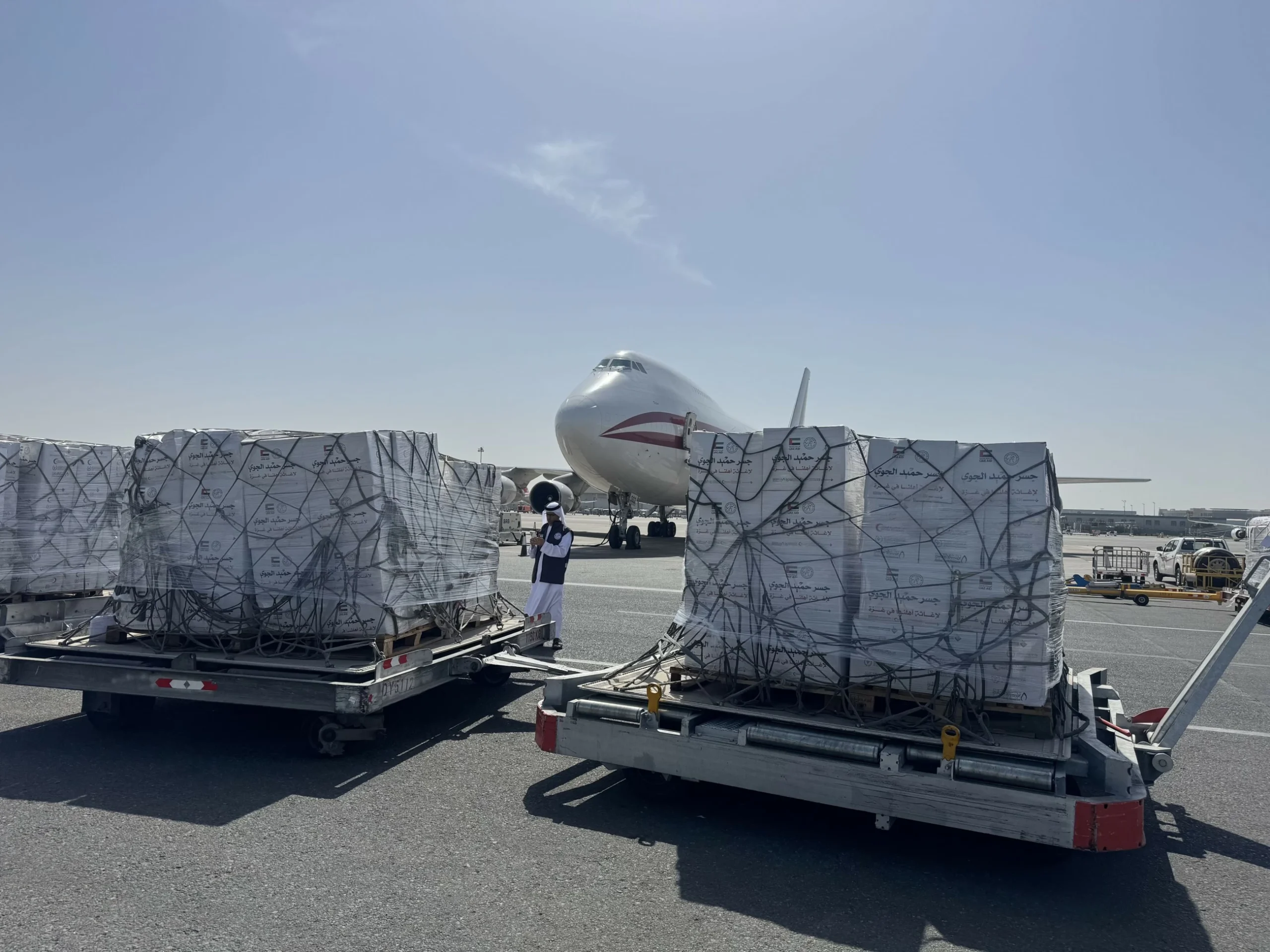 UAE sends 100 tonnes of aid to Gaza under ‘Humaid Air Bridge’