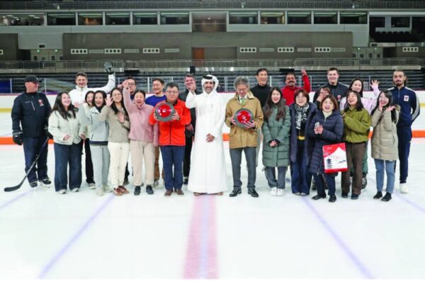 Ambassadors of Korea, Japan visit Ali Bin Hamad Al Attiyah Arena ice rink