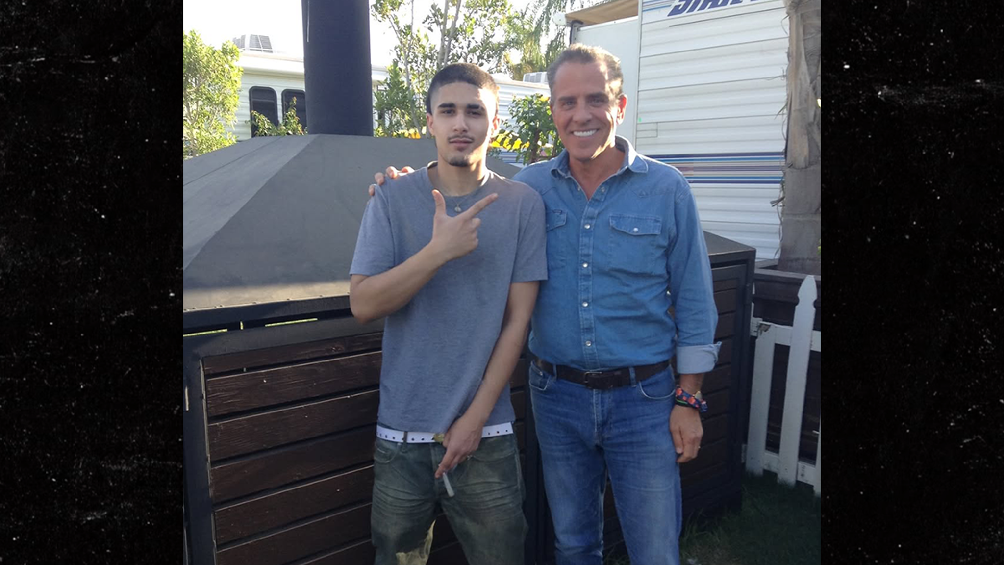 Hunter Biden Poses with Rapper Fakemink at Coachella