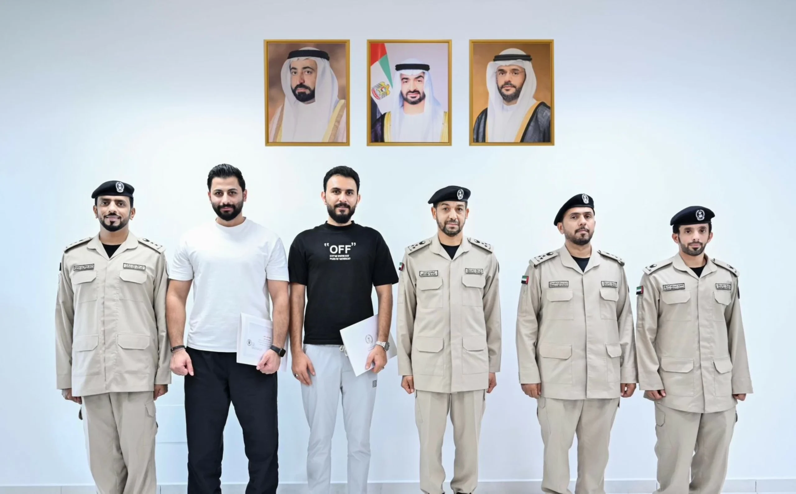 Sharjah Police honour duo for saving driver in dramatic sea rescue
