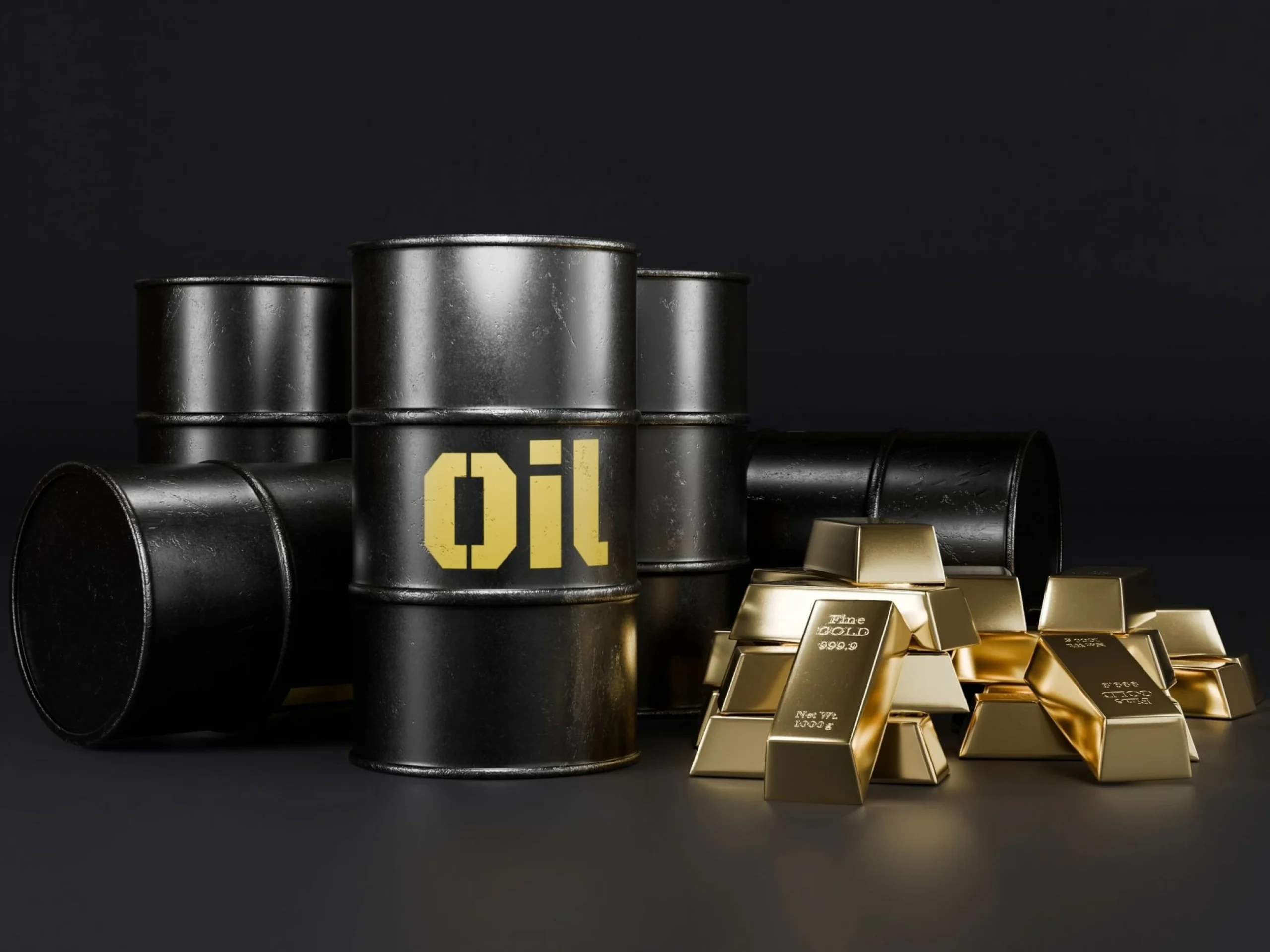 Gold declines as oil rises, inflation concerns grow