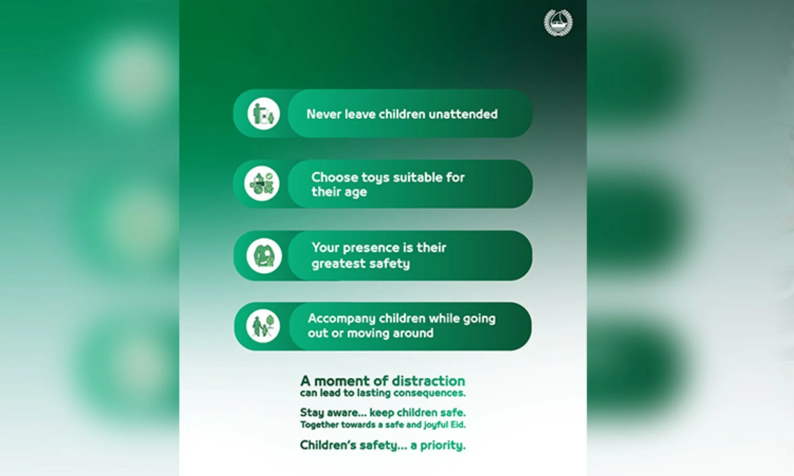 Dubai Police urge parents to be mindful of children’s saf…