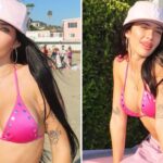 Sami Sheen Shows Off Sexy Beach Bod In Pink Bikini