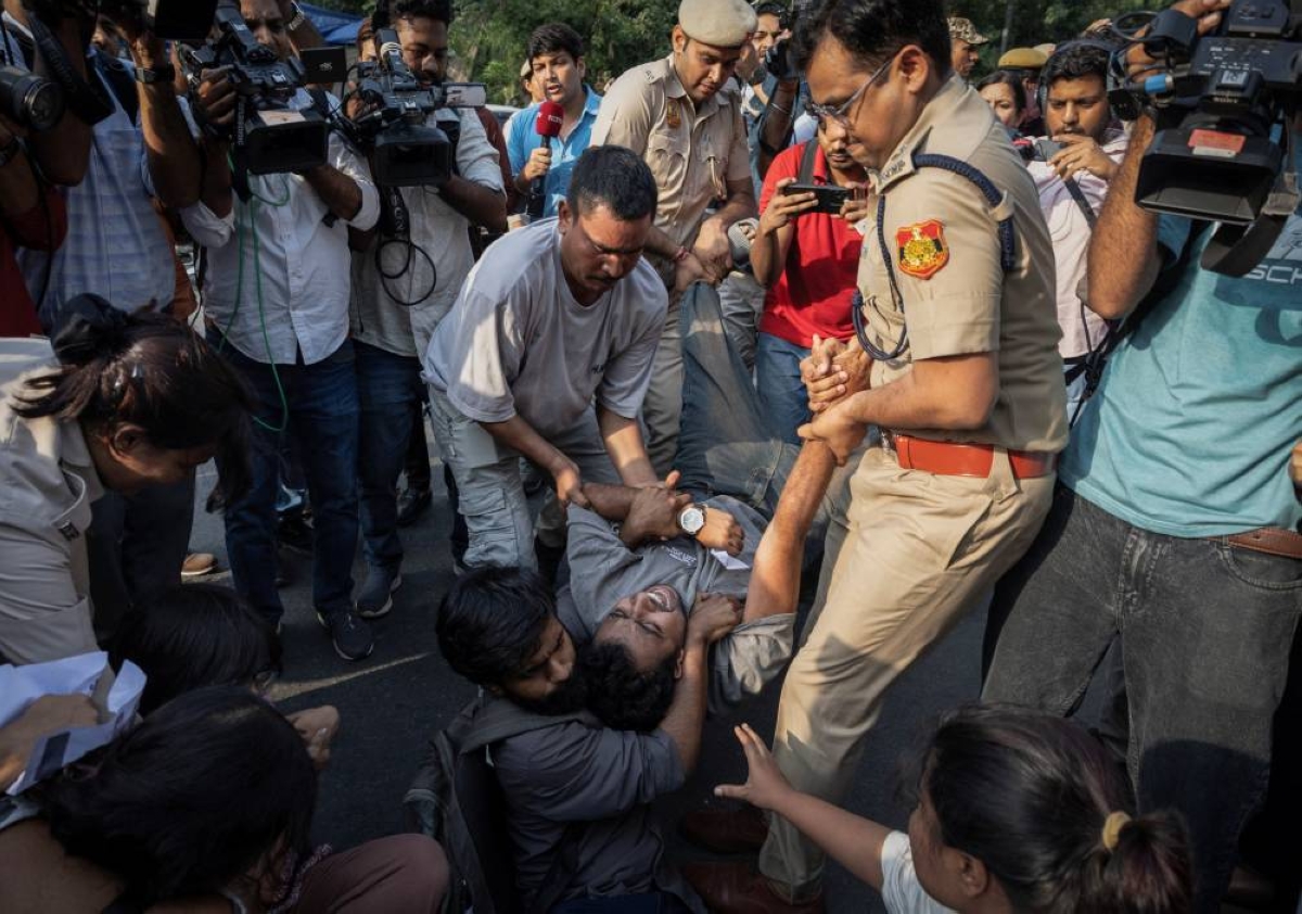 Protests erupt in India after key college test cancelled