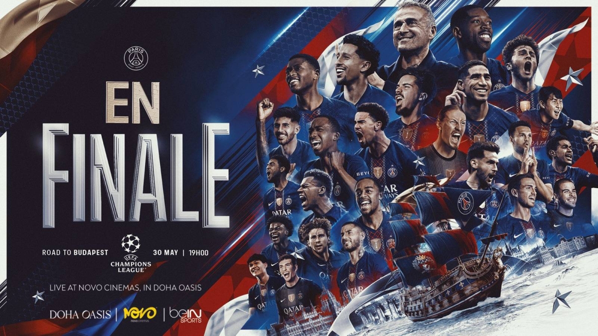 History awaits: PSG calls on fans to support the club in Champions League final at Novo Cinemas in Doha Oasis