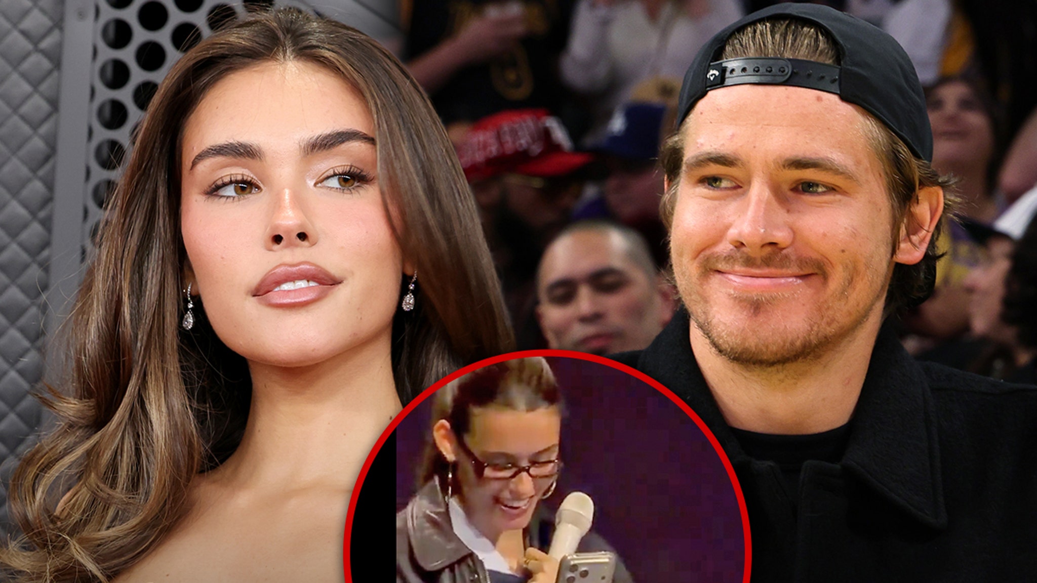 Justin Herbert FaceTimes Madison Beer During Concert Soundcheck