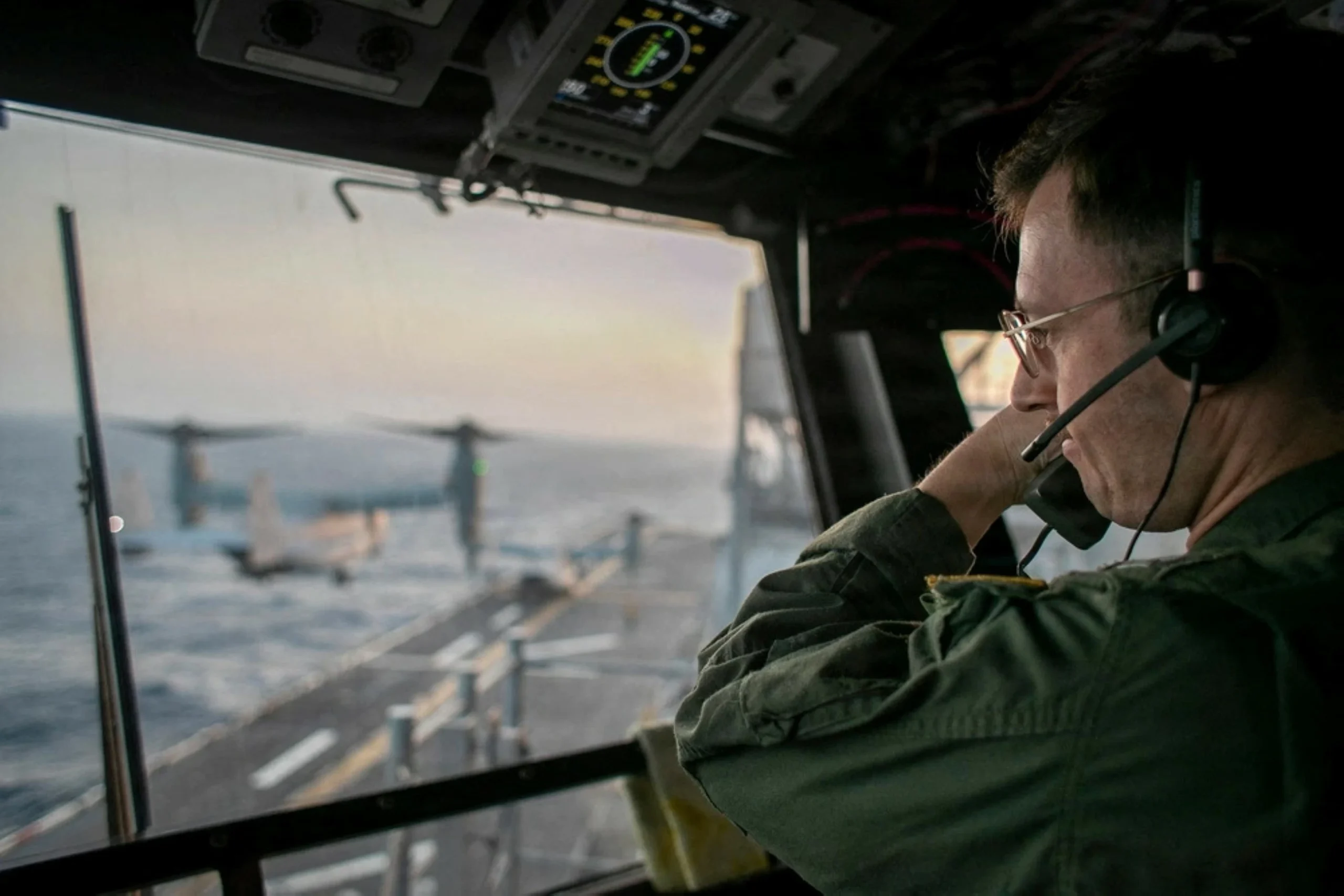 US helicopter crew who went down in Strait of Hormuz rescued by drone