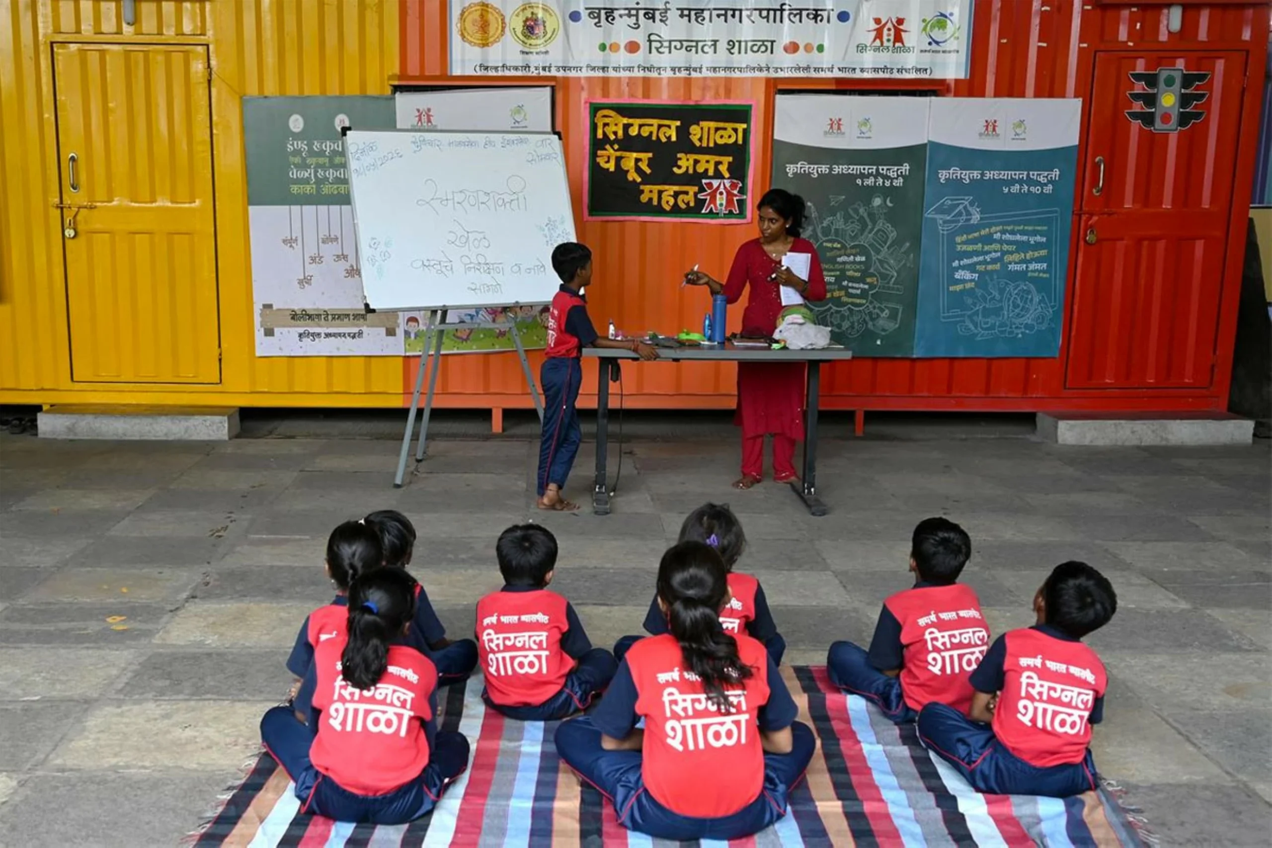 India flyover school offers lifeline to street children