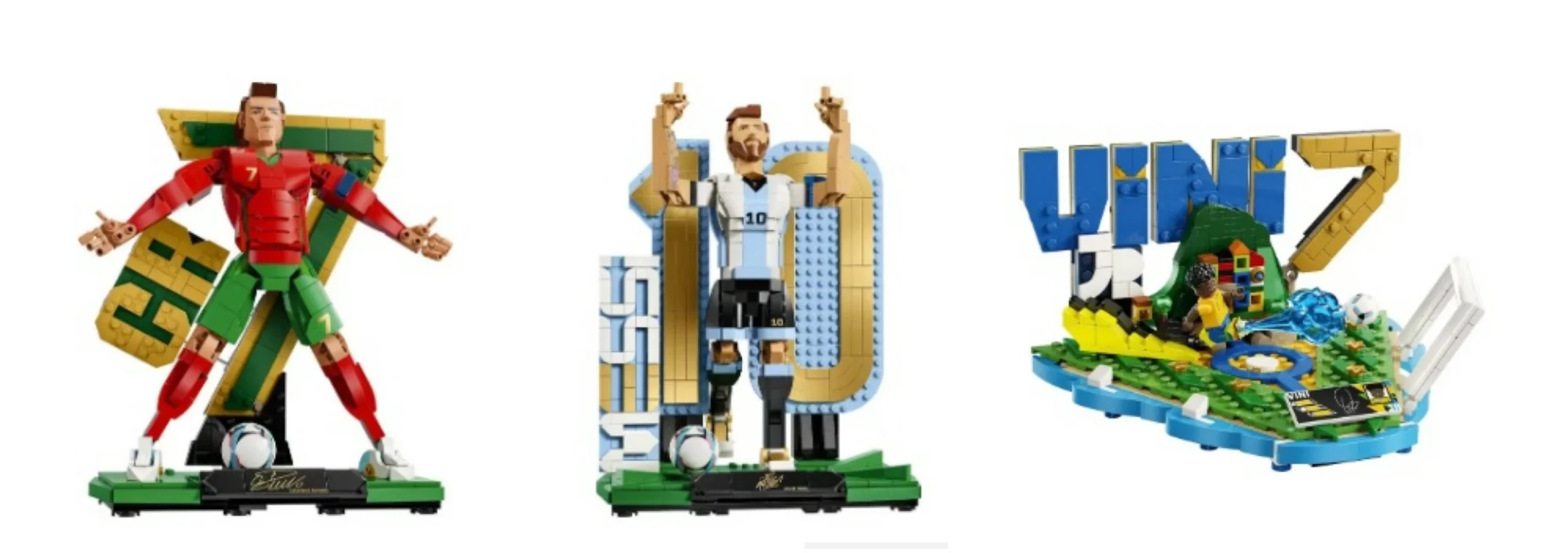 Lego Group teams up with Ronaldo, Mbappé, Messi, and Vini…
