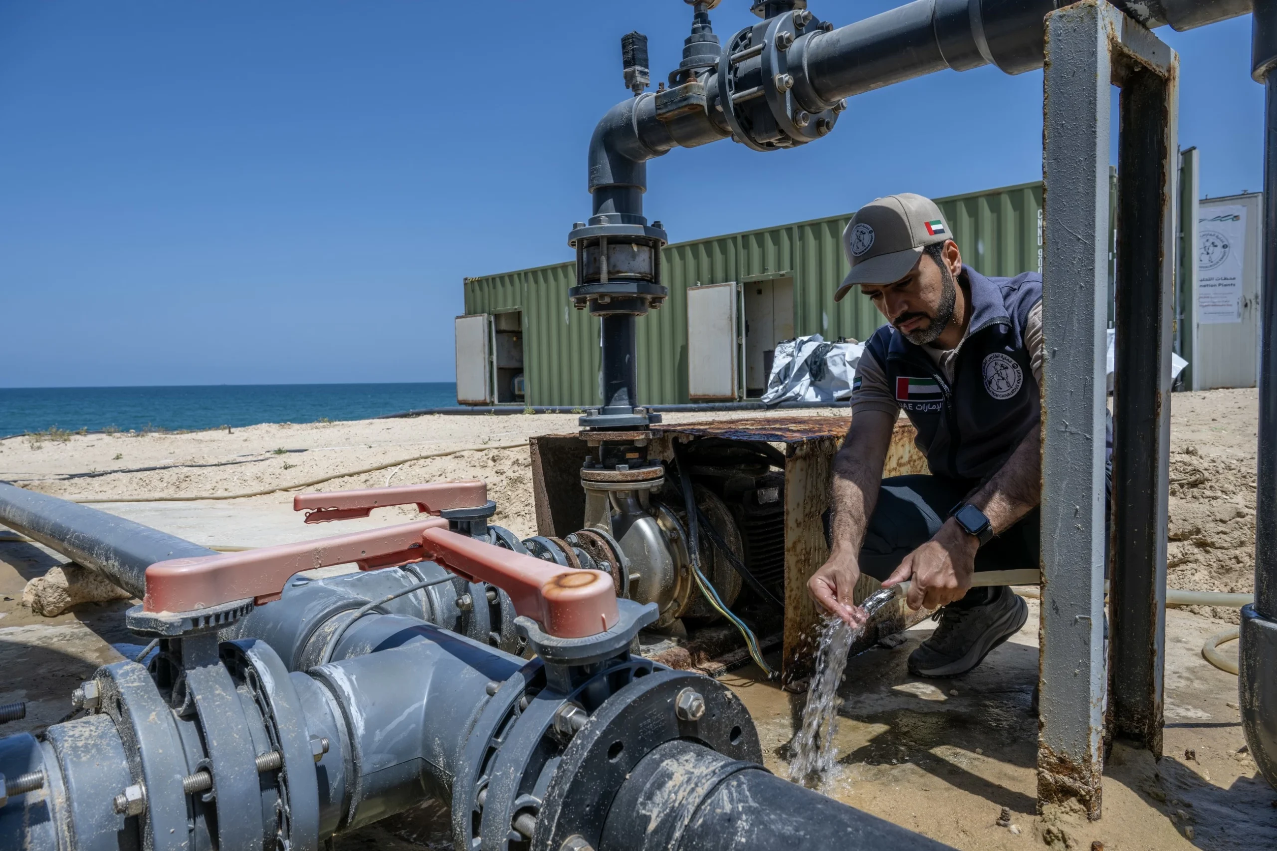 UAE desalination plants in Rafah continue supplying water…