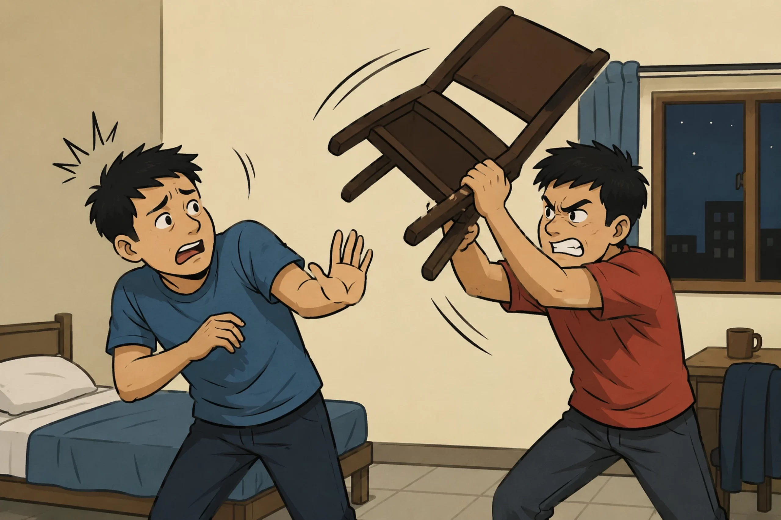 Man assaulted by roommate after a dispute over noise in Sharjah