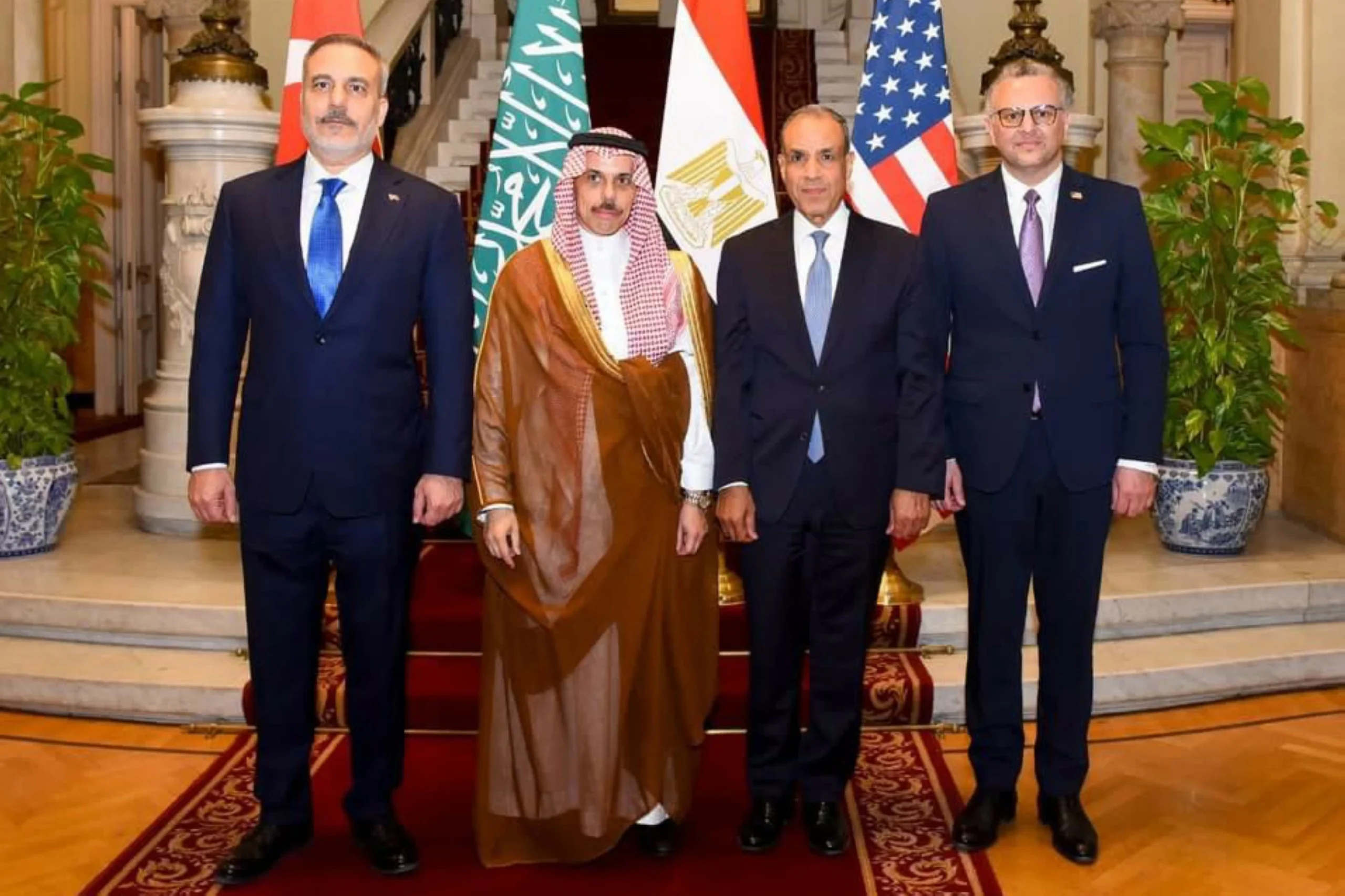 Foreign ministers of Egypt, Saudi Arabia, Turkey, and US …