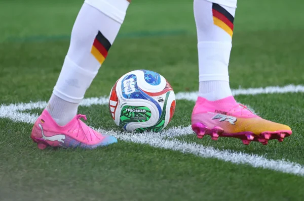 Pink boots are everywhere at the World Cup as the colour …