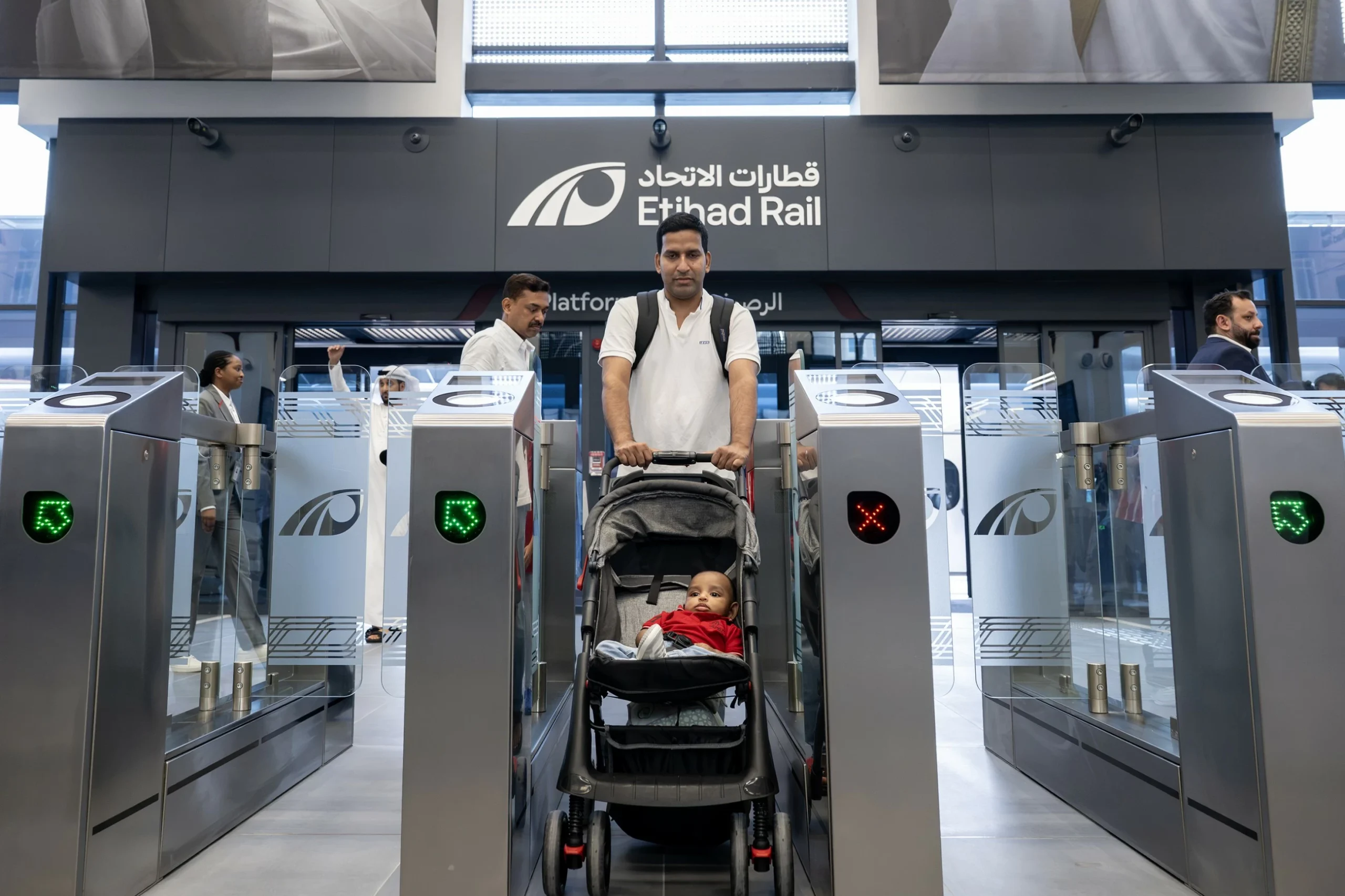 First Etihad Rail passenger service arrives from Fujairah in Abu Dhabi