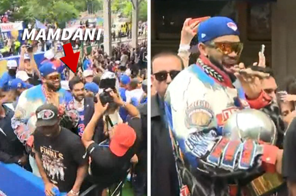 Zohran Mamdani, Karl-Anthony Towns Hit ‘Lean Back’ Dance On Knicks Parade Float