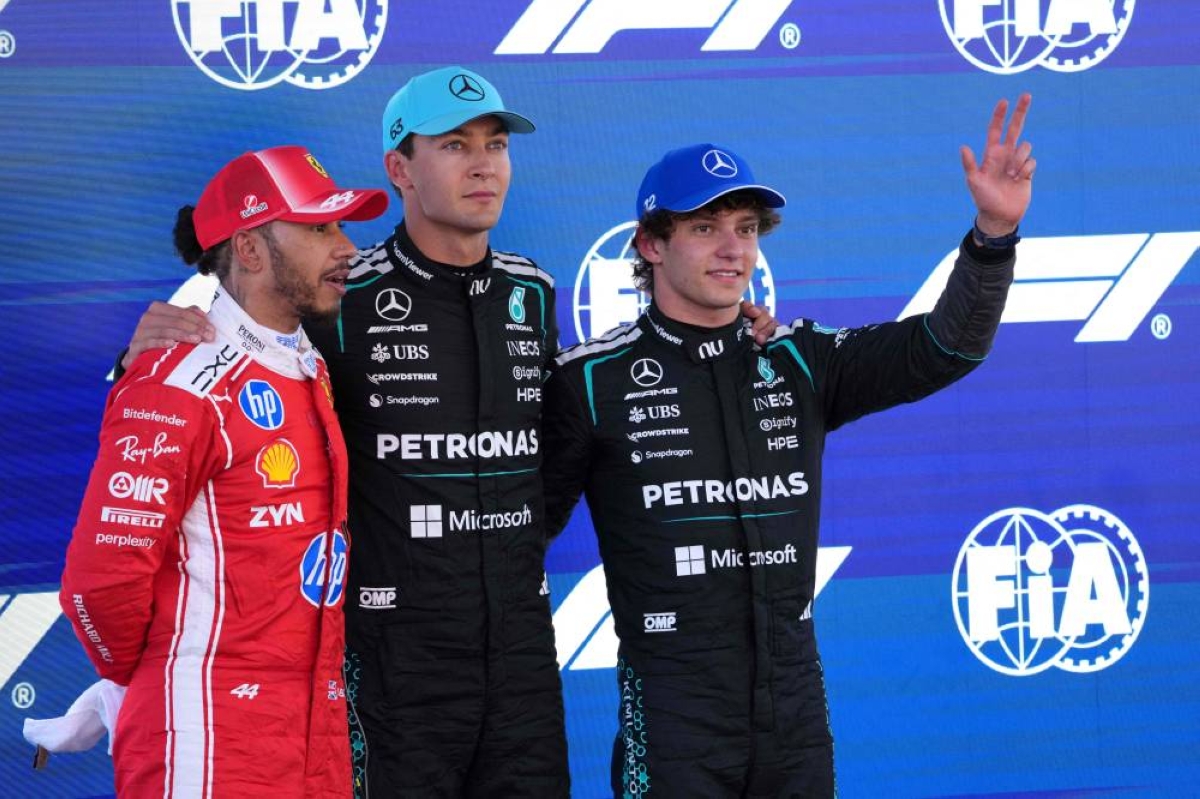 Russell back in ‘the groove’ as he takes pole for Barcelona Grand Prix
