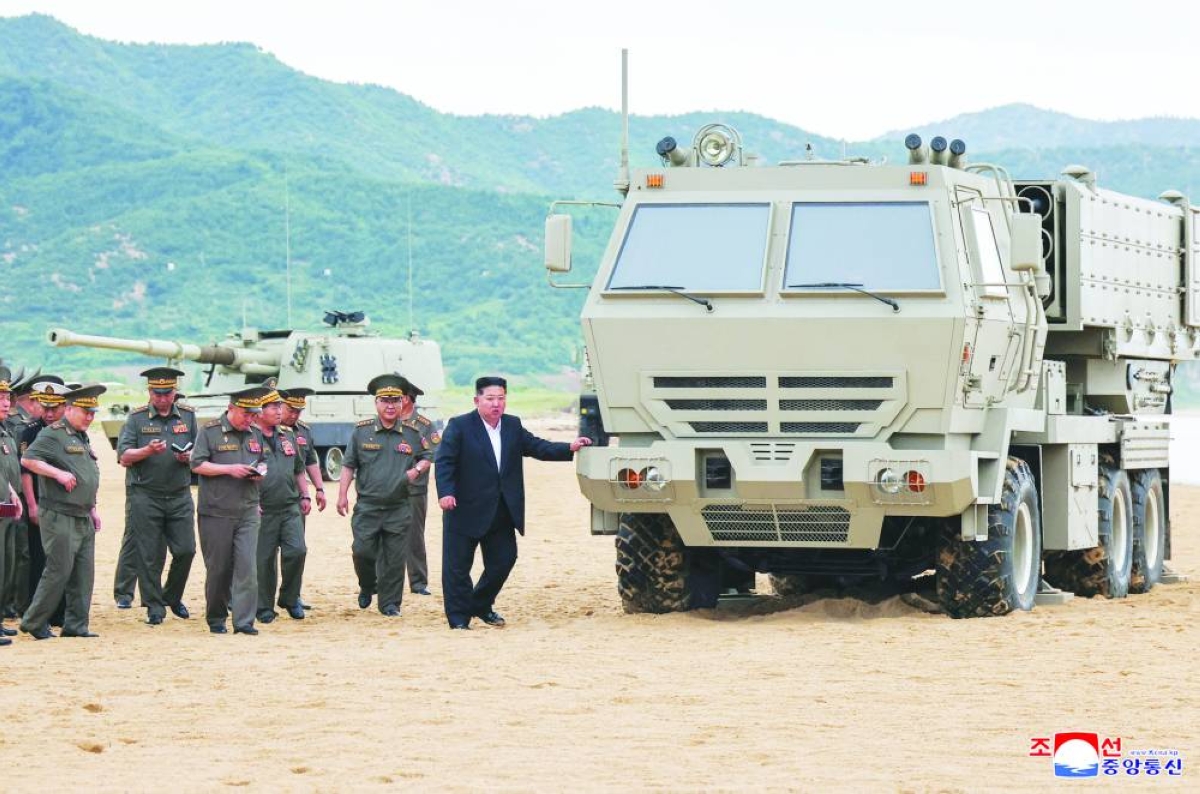 North Korean leader Kim oversees weapons tests to bolster firepower along border, KCNA says
