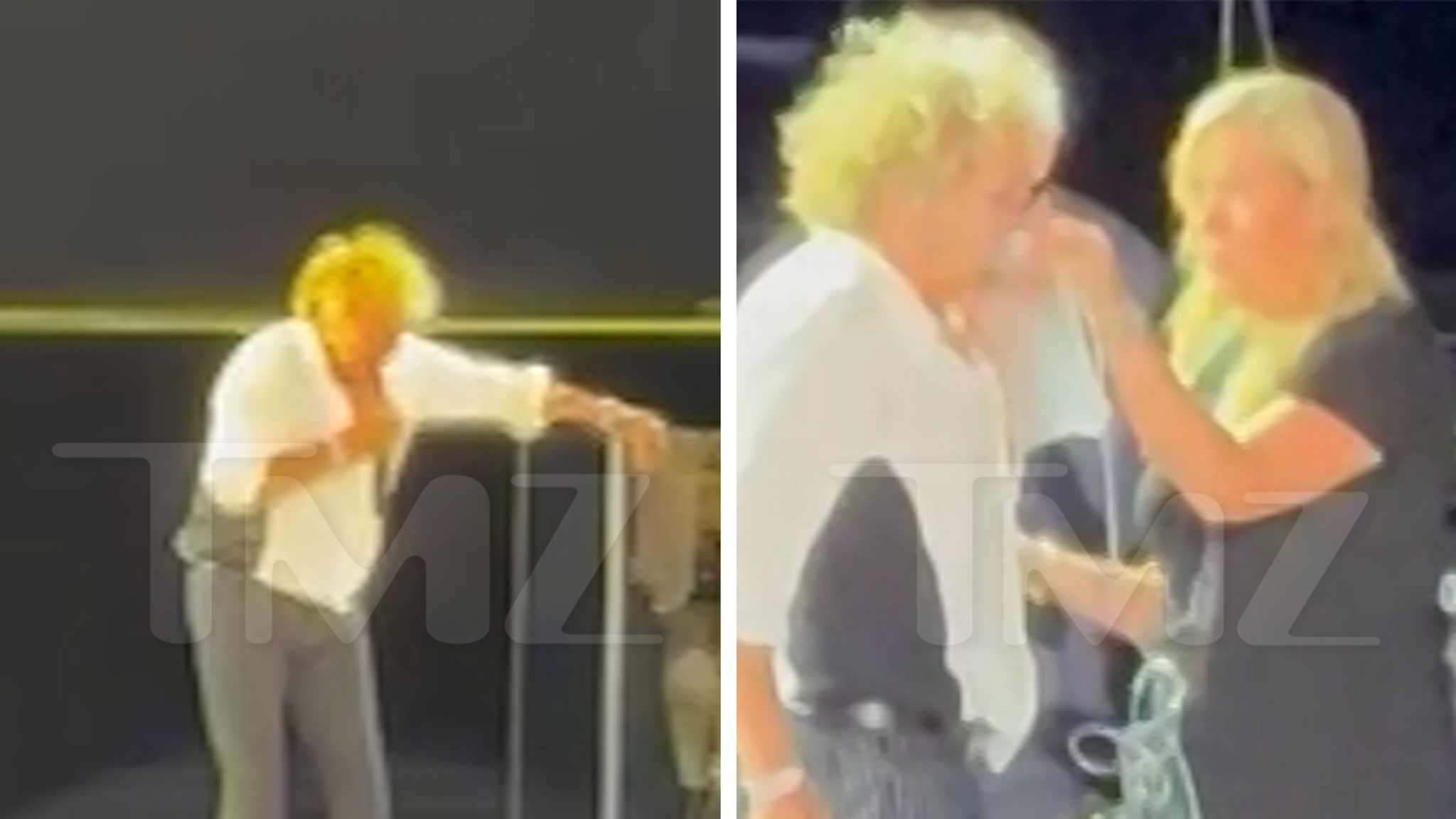 Rod Stewart Needs Oxygen Tank During Utah Concert, Video