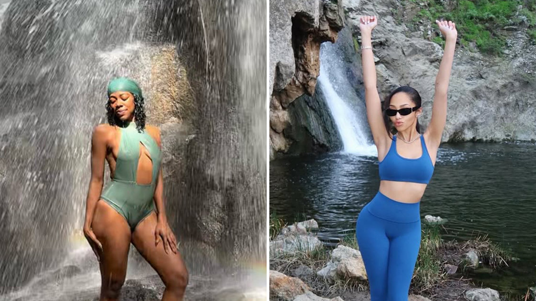Waterfall For These Sizzling Stars … What A Rush!