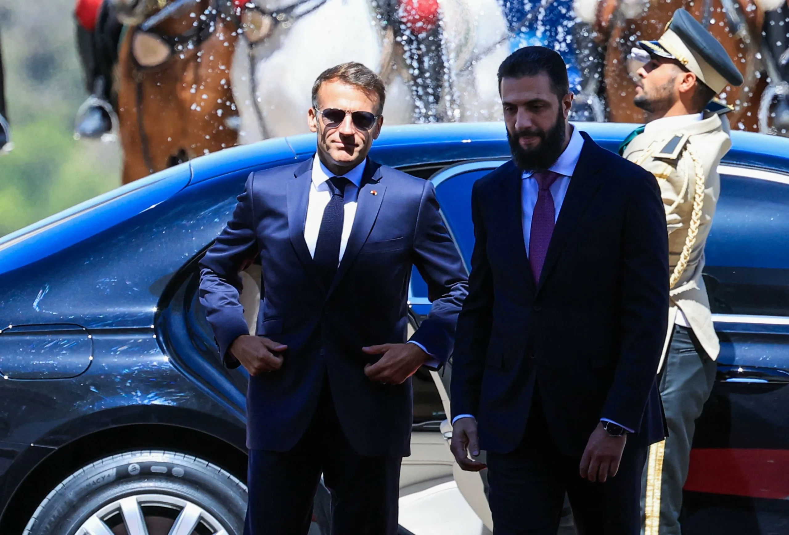 Blasts rock Damascus during Macron visit