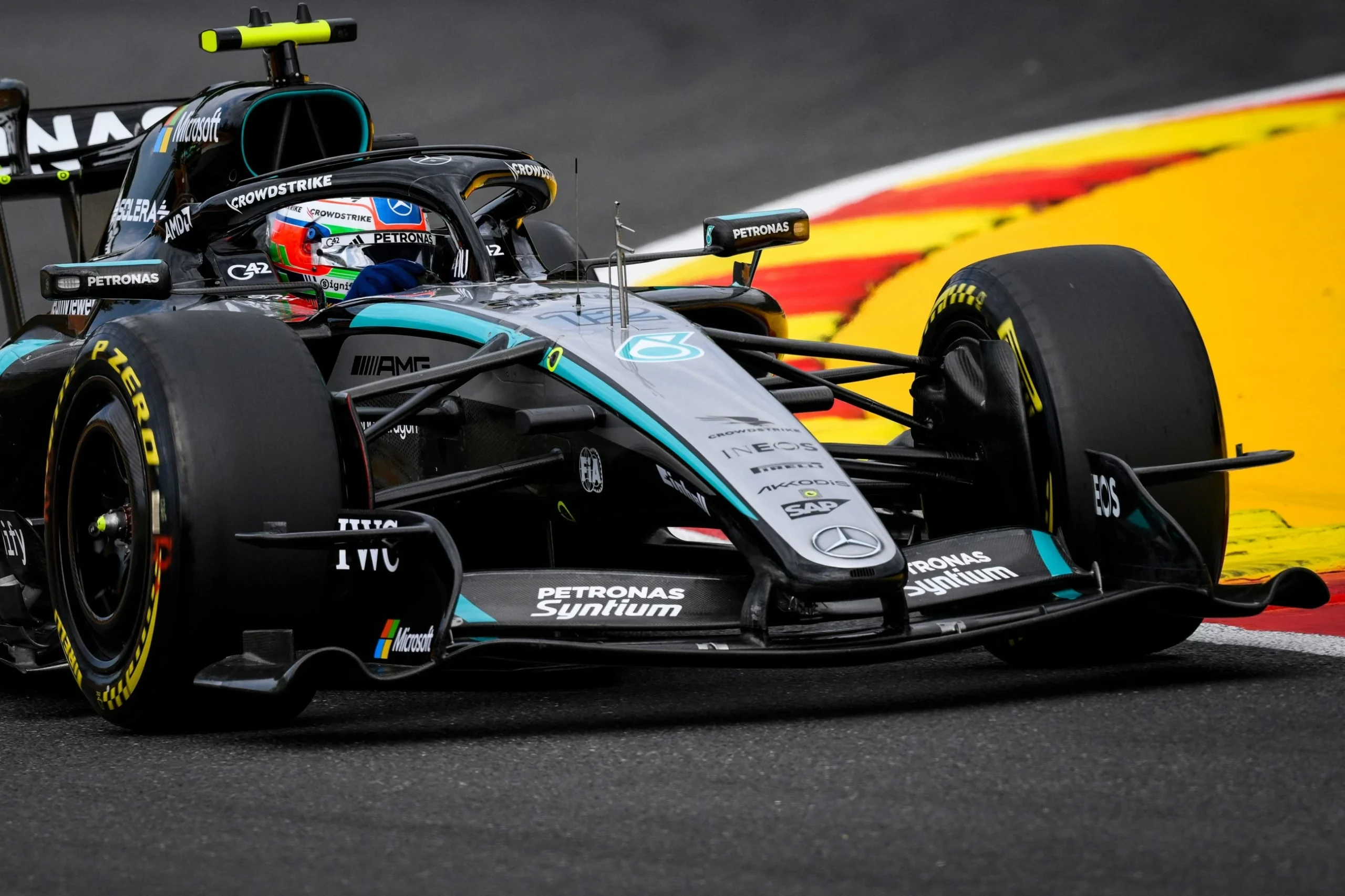 Mercedes driver Kimi Antonelli qualifies on pole for F1’s…