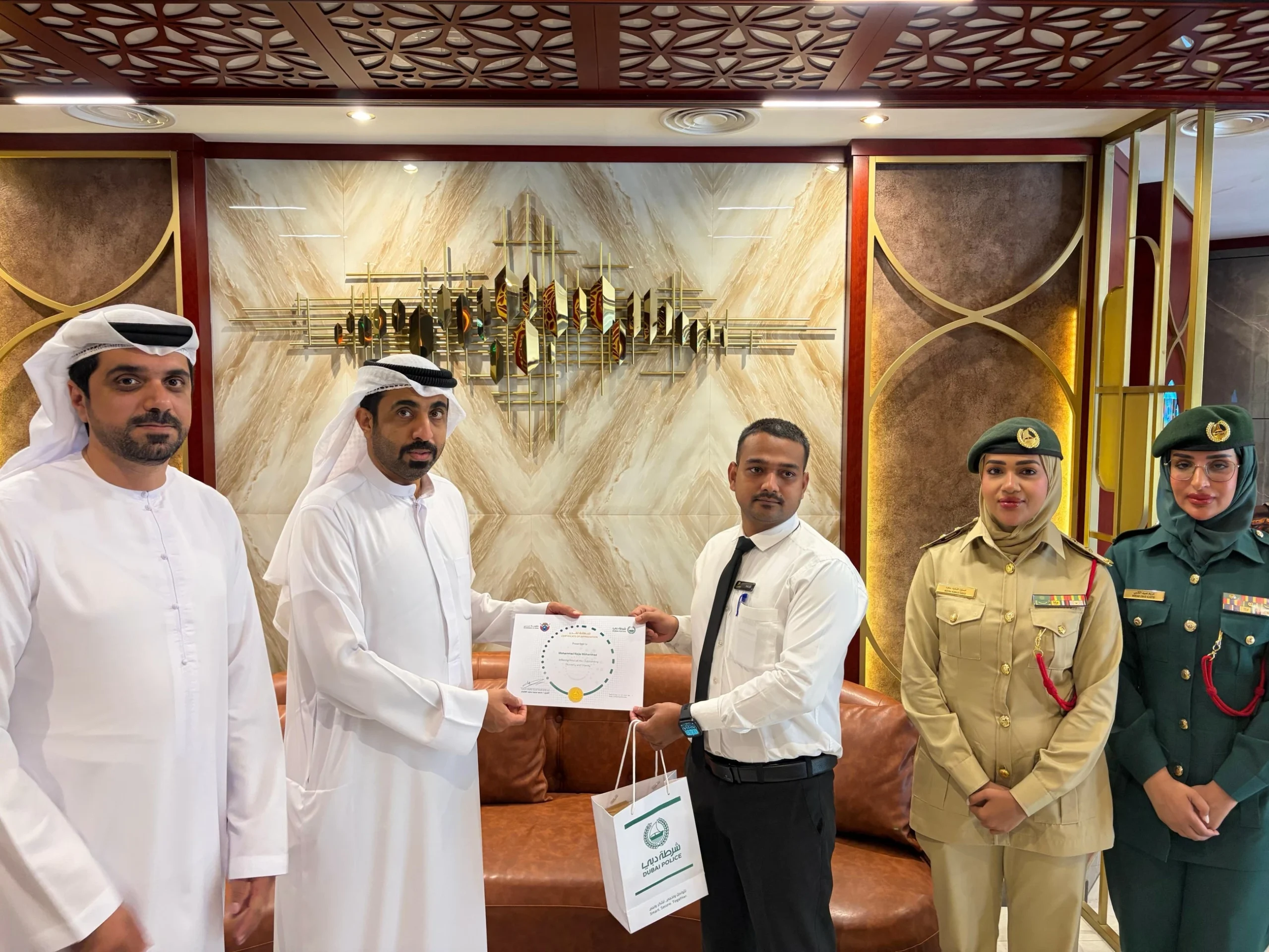 Dubai Police’s Tourism Department honours hotel staff