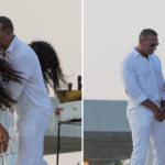 A-Rod Plants Lip Smacker on Beatiful Brunette at Michael Rubin’s White Party