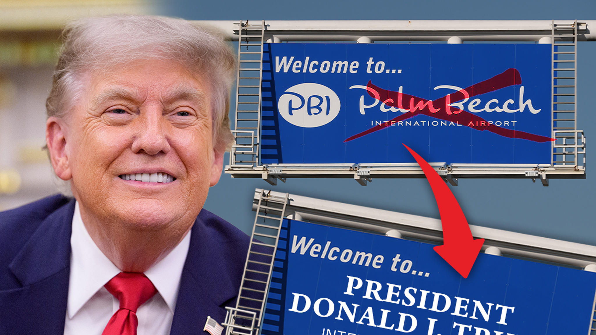 Palm Beach International Airport Becomes President Donald J. Trump Airport