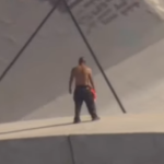 Authorities Surround Shirtless Man Standing on Iconic L.A. Bridge, Watch Live
