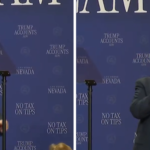 President Trump Chases After Toddler Wandering Across Stage, Takes Shot at Biden
